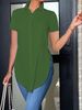 Women's Clothing Summer Fashion Simple Polo Collar Women's Shirt_ecoleips.com