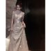 Women's Clothing Dress Halter Neck New Champagne Color Host Birthday Adult Ceremony Art Exam Dress Temperament Celebrity Female_ecoleips.com