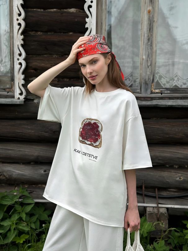 Sunuyoo Summer New Printed T-Shirt 100% Cotton Women's Fashionable O-Neck Loose Short Sleeved Female Casual Cute Top_ecoleips.com