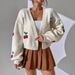 Women’s Clothing Spring And Autumn Jacquard Sweater New Style Outer Wear Loose Casual Knitted Cardigan_ecoleips.com