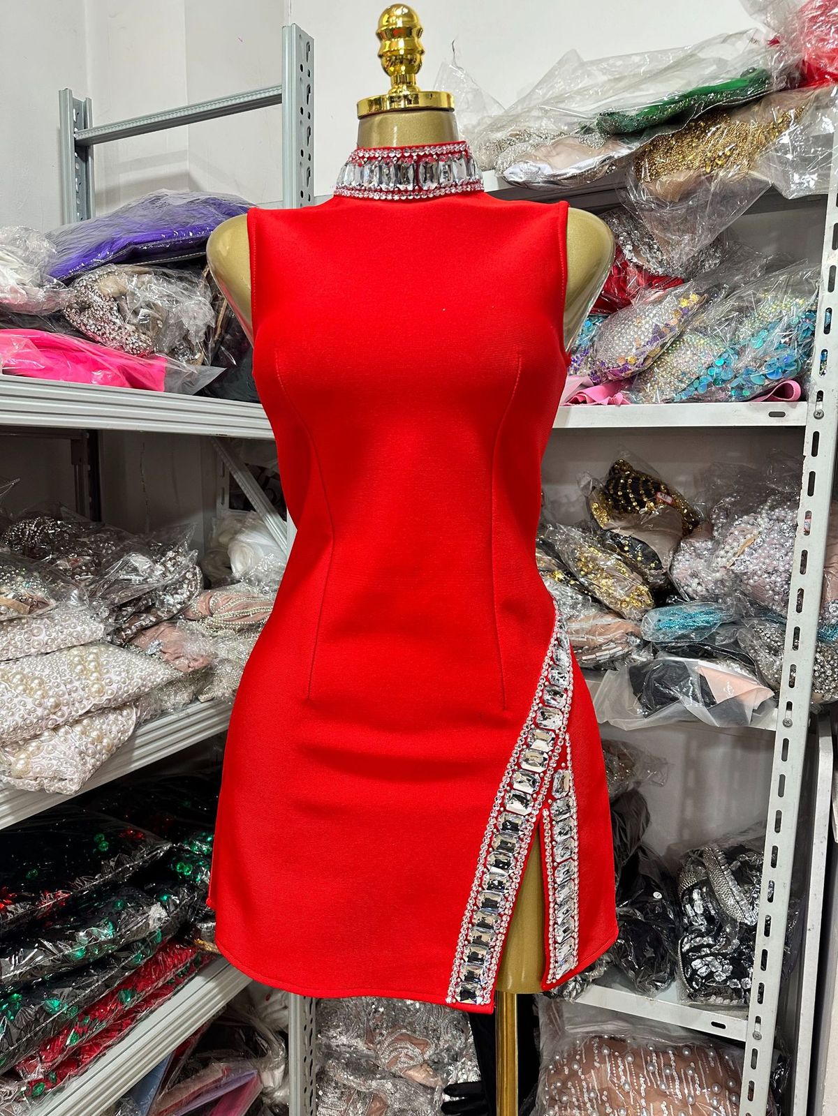Women's Clothing Autumn New Sleeveless Bandage Dress Tassel Rhinestone Tight Hip Skirt Celebrity Dress_ecoleips.com