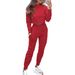 Cross-border Plus Size Women's Spring And Autumn Round Neck Long Sleeve High-Waisted Pants Fitness Sports Casual_ecoleips.com
