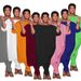 Plus-Size Women's Casual Pants Set - Stylish Two-Piece Outfit With Batwing Sleeves, Stretchy Polyester-Spandex Blend For Comfort & Confidence_ecoleips.com
