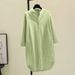 Women's Clothing Spring And Autumn New Version Loose Design Layered Medium And Long Shirt_ecoleips.com