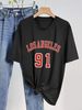 Women's Casual Sports Top Style Multi Color Round Neck Short Sleeve Simple Fashionable Solid Printed T-Shirt_ecoleips.com