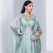 BA5168 Four-Season Commuting Batwing Dress Chiffon Beaded Muslim Elegant Robe_ecoleips.com