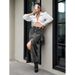 Women's Clothing Retro Trend Multi Button Denim_ecoleips.com