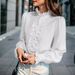 Verve Women's Shirt With Ruffle Hem Versatile Elegant Business Fashion Blouse_ecoleips.com