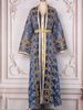 MT052 Middle Eastern Cross-border Foreign Trade Arab Robe Embroidered Long Cardigan Two-piece Dress With Ruffles_ecoleips.com