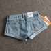 Super Long Legs European And American Street Retro Worn Light Blue Slim Low Waist Curled Hip Lift Denim Shorts Women's Hot Pants_ecoleips.com