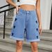 Women's Clothing New Ripped And Curled Five Point Denim Shorts And Casual Pants Are Trendy_ecoleips.com