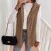 Women's Clothing Reversible Fleece Hooded Cardigan Vest - Soft & Stylish Casual Outerwear For Autumn & Winter_ecoleips.com