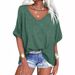 2024 European And American Cross-Border Trade Summer New Women's Plus Size Casual Short Sleeve Loose T-Shirt Top_ecoleips.com