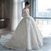Elegant Strapless Wedding Dress – French-Inspired Vintage Lace Gown With Detachable Train, Plus Size & Petite Friendly, Romantic Boho Bridal Gown_ecoleips.com