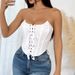 Victorian-Inspired Corset Top – Bustier Lace-Up Bustier For Women, Y2K Corset Bralette_ecoleips.com