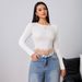 Voya Women's Clothing 2026 Spring/summer New Style Simple And Intellectual T-shirt With Tassel Design, Slim Fit And Slimming Top_ecoleips.com