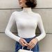 Solid Ribbed Knit Turtleneck Sweater – Women’s High Neck Pullover (Soft Stretch Fabric, Warm & Breathable, Versatile Layering Essential )_ecoleips.com