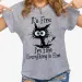 Women Clothes Cat It's Fine I'm Fine Everything Is Fine Print T-shirts Summer Casual Fashion Personalized Woman Clothing_ecoleips.com