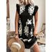 Women's Clothing Summer New Independent Station Cross Border European And American Fashion Casual Large Size Women's V Neck Lotus Leaf Sleeve Dress_ecoleips.com