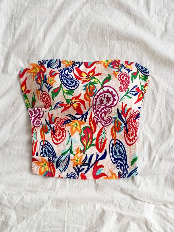 Women's Clothing Summer New Hot Girl Comfortable Knitted Printed Casual Vest Top, Fashionable Chest Wrap_ecoleips.com