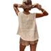 Women's Clothing Spring And Summer New Crochet V Neck Vest Jacket Women's Sleeveless Vest Knitted_ecoleips.com