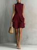 Flowy Fashion Sleeveless Shorts Set For Women Solid Color Stylish Independent Store Shirt 2026 Europe & America_ecoleips.com