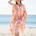 Women's Clothing "Tie-Dye Beach Cover-Up – Flowy Sun Protection Shirt With Side Slits & Adjustable Tie-Waist"_ecoleips.com