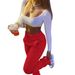 Women's Clothing Women's Thickened Sweatshirt Fabric Sports Leisure Drawstring Pants Style With Pockets For Formal & Casual For Women_ecoleips.com