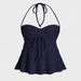 Women's Clothing Irregular Lace Up Halter Neck Vest Suspenders Summer Sexy Hot Girl Knitted Suspenders_ecoleips.com