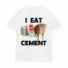 I Eat Cement Cursed Cat T Shirt Funny Meme Graphic Tee Shirt Fashion Casual Humor Vintage T-shirts Streetwear Women Summer_ecoleips.com