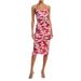 Sprig Summer Ew Europea Ad America Fashio Milk Silk Liig Floral Split Log Dress With Adjustable Straps For_ecoleips.com