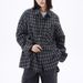 American-style High-end Retro Pleated Plaid Long-sleeve Shirt For Men And Women, New Casual Oversized Loose Jacket,_ecoleips.com