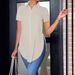 Women's Clothing Summer Fashion Simple Polo Collar Women's Shirt_ecoleips.com