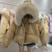 girl Girl Girl Korean Dongdaemun White Duck Large Fur Collar Down Jacket For Women Short Style 2025 New Thick Loose Coat Warm_ecoleips.com