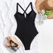 Women's Clothing Solid Color Lace Gathered Sexy Slim One Piece Seaside Bikini Swimsuit_ecoleips.com
