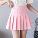 K New High-waisted Pleated Skirt For Women; Slimming Outfit; Short Skirt For Plus-size Women; Half-body JK Dress_ecoleips.com
