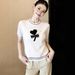 Women's Clothing Bow Tie Knitted T-Shirt For Women Short-Sleeved Summer Top Super Cute Design Real Photos_ecoleips.com