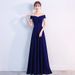 Women's clothing new banquet black party dress sexy one shoulder long dress end_ecoleips.com