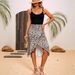Women's Leopard Print Halter Neck Midi Dress European American Style Spot Cross Border Fashion Spring Autumn Summer Regular Size_ecoleips.com