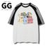 2026 Popular Color-blocked Three-stripe Pure Cotton Women's T-shirt, Korean Style Versatile Round-neck_ecoleips.com