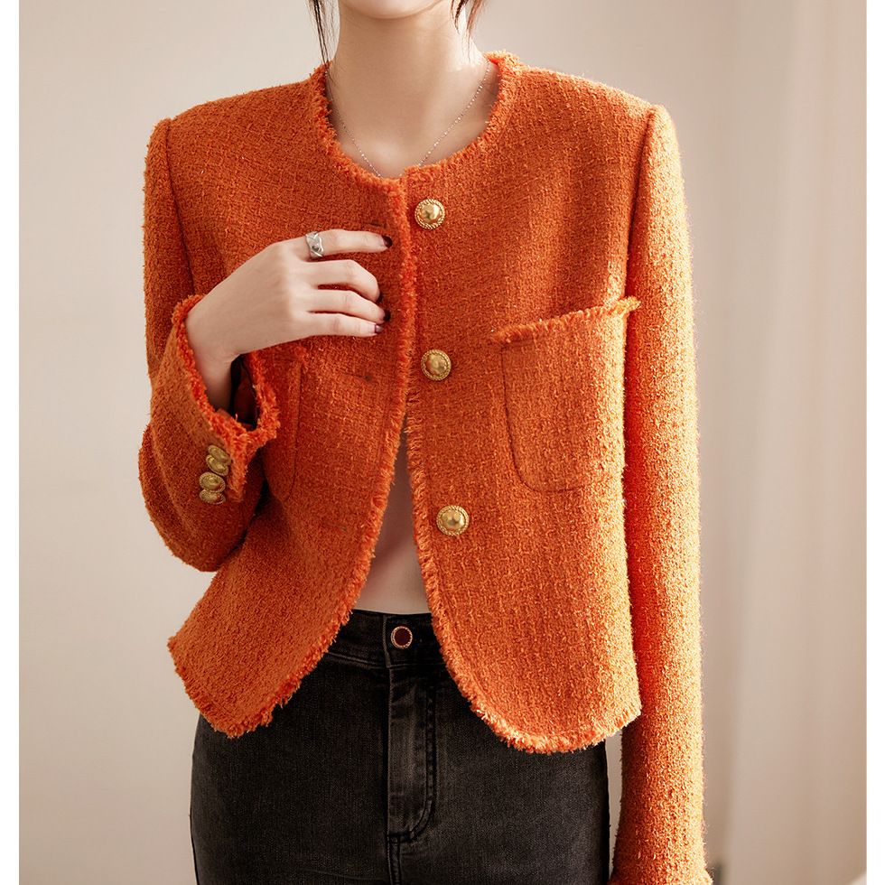 Women's Clothing Early spring fashion colors wool jacket tweed jacket _ecoleips.com