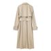 Women's Clothing Belted Trench Coat Casual Elegant Fashion Polyester Spring/Autumn Regular Fit American Style_ecoleips.com