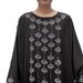 Fashionable Heavy-duty Embellished Round-neck Long-sleeve Robe Dress With New Chain Rhinestone Pattern Factory W-059_ecoleips.com