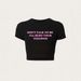 Y2k Street Style Crop Top For Women - Sexy & Slim Fit Short Sleeve T-Shirt With Bold Letter Print_ecoleips.com