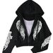 Women's Classic Letter Print Zipper Sweatshirt Autumn/Winter Collection for Everyday Commute And Work Innovative Design_ecoleips.com