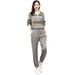 new lazy temperament knitted suit svel vest sweater cardigan pants three piece set_ecoleips.com