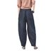 Suitable For All Seasons High-End Pure Linen Curved Knife For Women, Summer Thin Plus Size High Slimming Loose Advanced Elastic Waist Casual Long_ecoleips.com