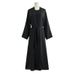 Women's Dubai Two-Piece Set Robe Tie Large Size Ice Silk Wrinkle Dress_ecoleips.com