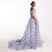 Women's Clothing Off Shoulder Fashion Organza Fairy Long Temperament Evening Dress_ecoleips.com