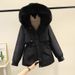 Women's Clothing Winter Short Puffer Coat With Faux Fur Trim Hood Fleece Lined, Oversize Plus Size Jacket For Cold Weather (Available In 7 Colors)_ecoleips.com